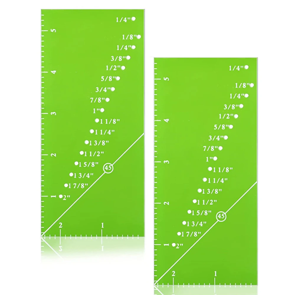 1PC Seam Guide Ruler Quilting Seam Guide Ruler Sew Seam Allowance Rulers & 1/8 to 2 Inch Straight Line Hems for Sewing Machine