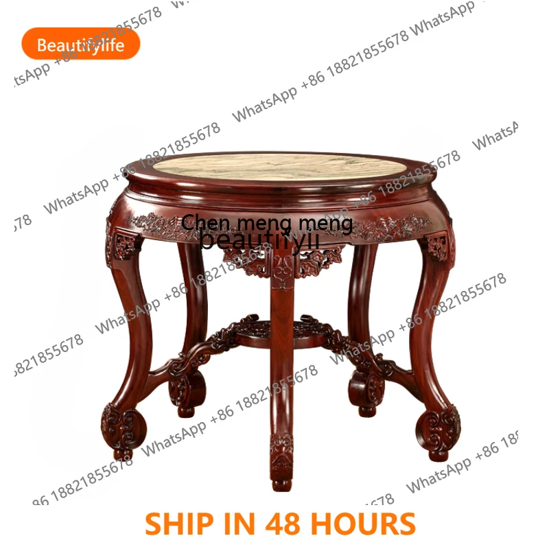 

Rosewood Small round Table Sandal Wood round Table Ming and Qing Antique Reproduction Furniture Chinese Dining TableFH H