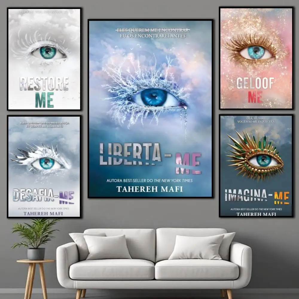 

12 Book Series CoverS S-Shatter M-Me Poster Self-adhesive Art Waterproof Paper Sticker Coffee House Bar Room Wall Decor