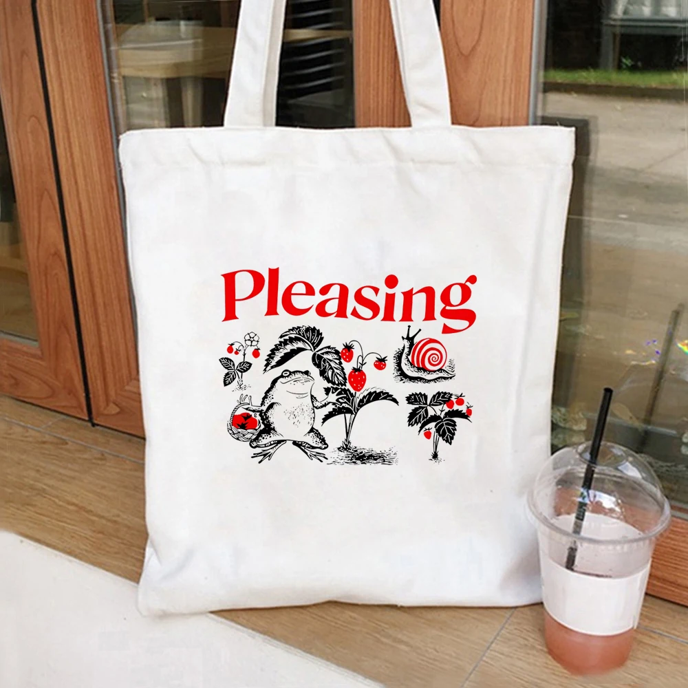 Pleasing Tote Bag Love on Tour TPWK As It Was Music Inspired Shopping Bag Shroom Bloom Funny Frog Handbag Retro Harajuku Tote