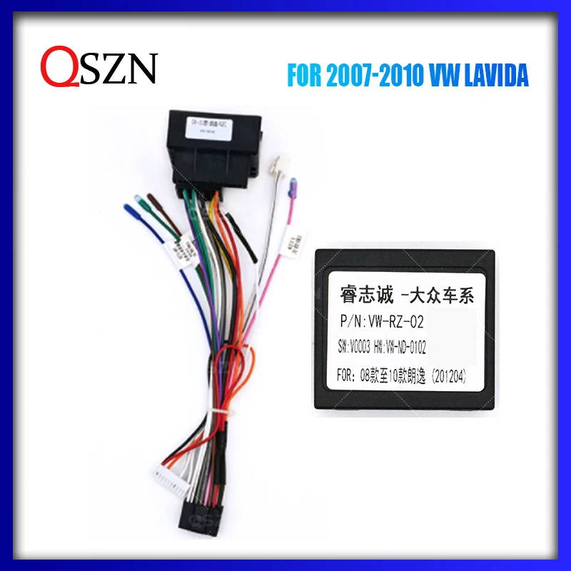 

16 Pin Canbus box VW-RZ-02 Adaptor For VW Lavida 2007 2008 2009 2010 With Wiring Harness Cable Android Car Radio