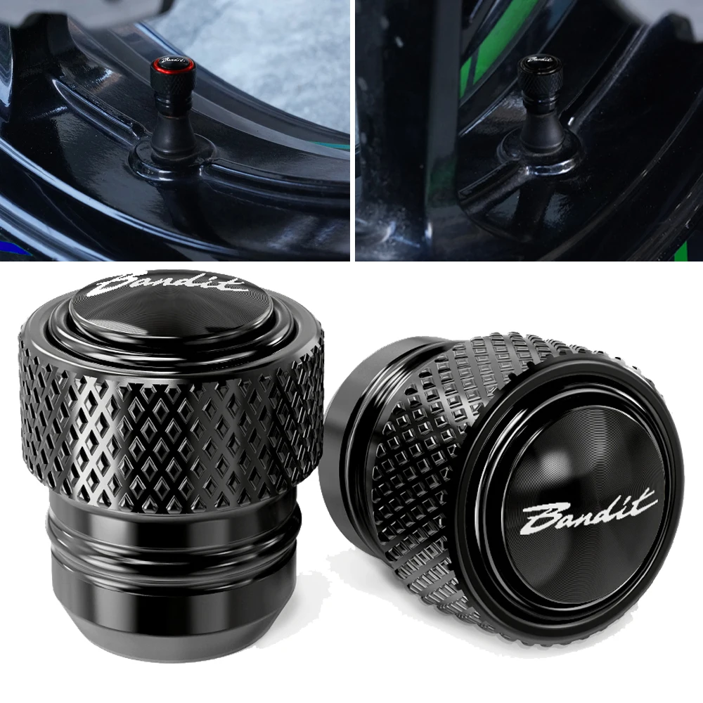 

Для Suzuki Bandit 250 400 600 650 650S 650N 1200 1250 1250S Bandit650 алюминиевые крышки с ЧПУ для колес мотоцикла, колпачки для штока клапана, крышки