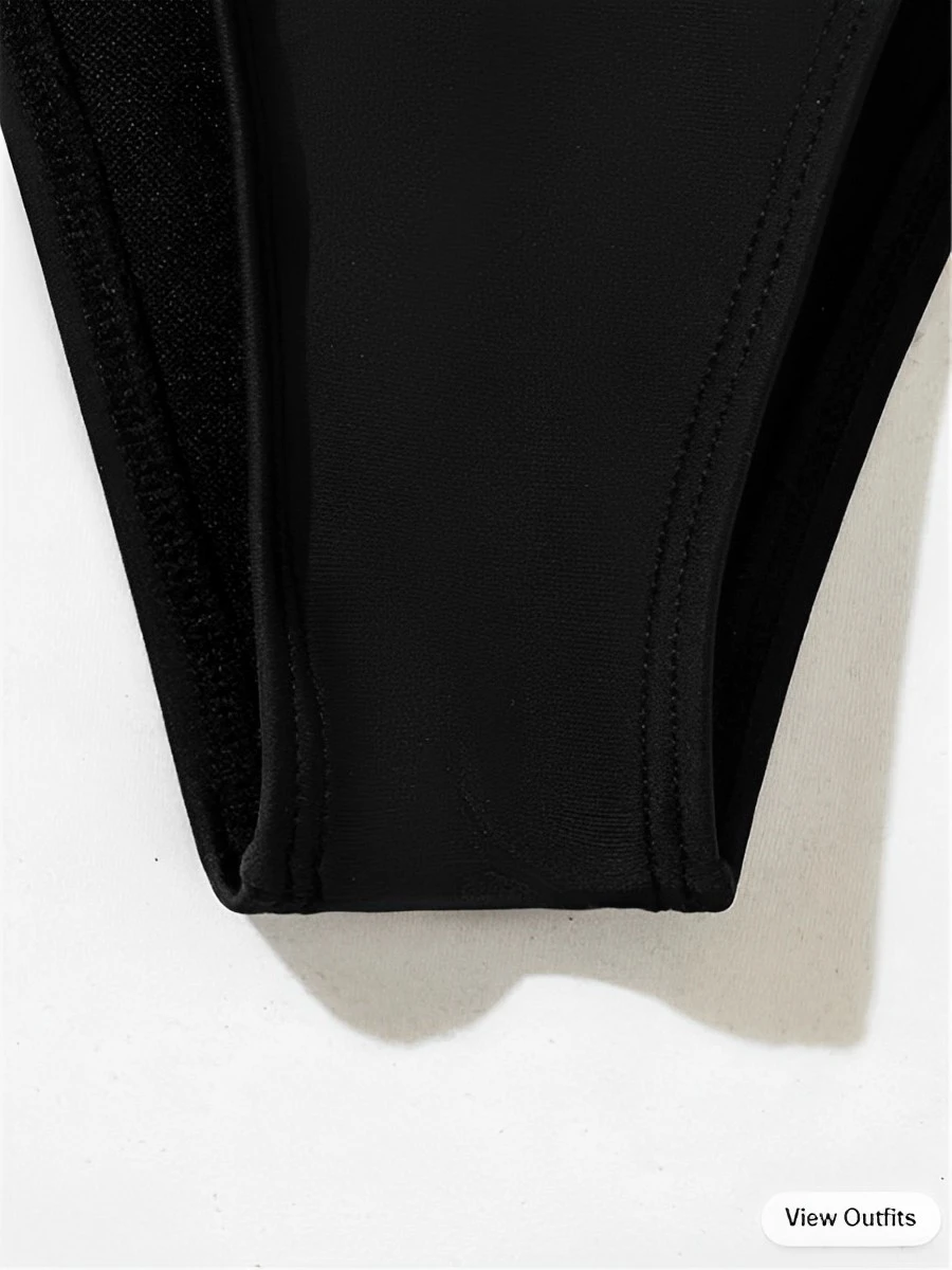 2025 One Shoulder Hollow Out Two Piece Bikini Swimsuit Women Swimwear Female Bathers Bathing Swimming Swim Suit Beachwear