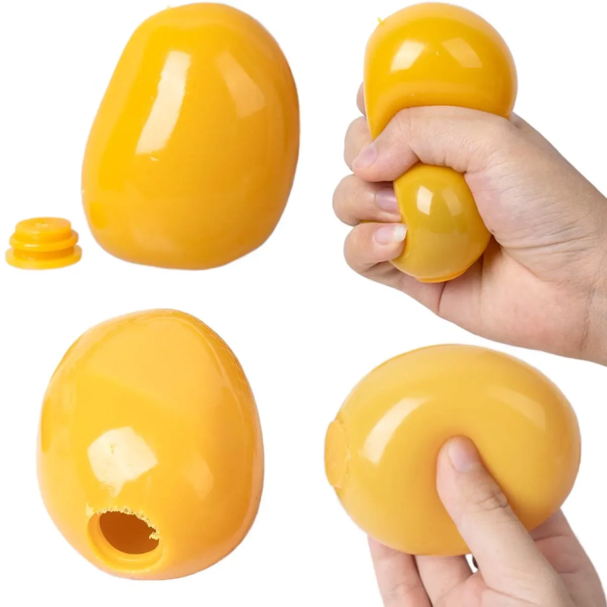 TPR Leere Kugelhülle DIY Handgemachtes Quetschball-Zubehör Hohle Mango-Form Hülle zum Befüllen Stressabbau-Spielzeugteile für Handarbeiten – Detail 3