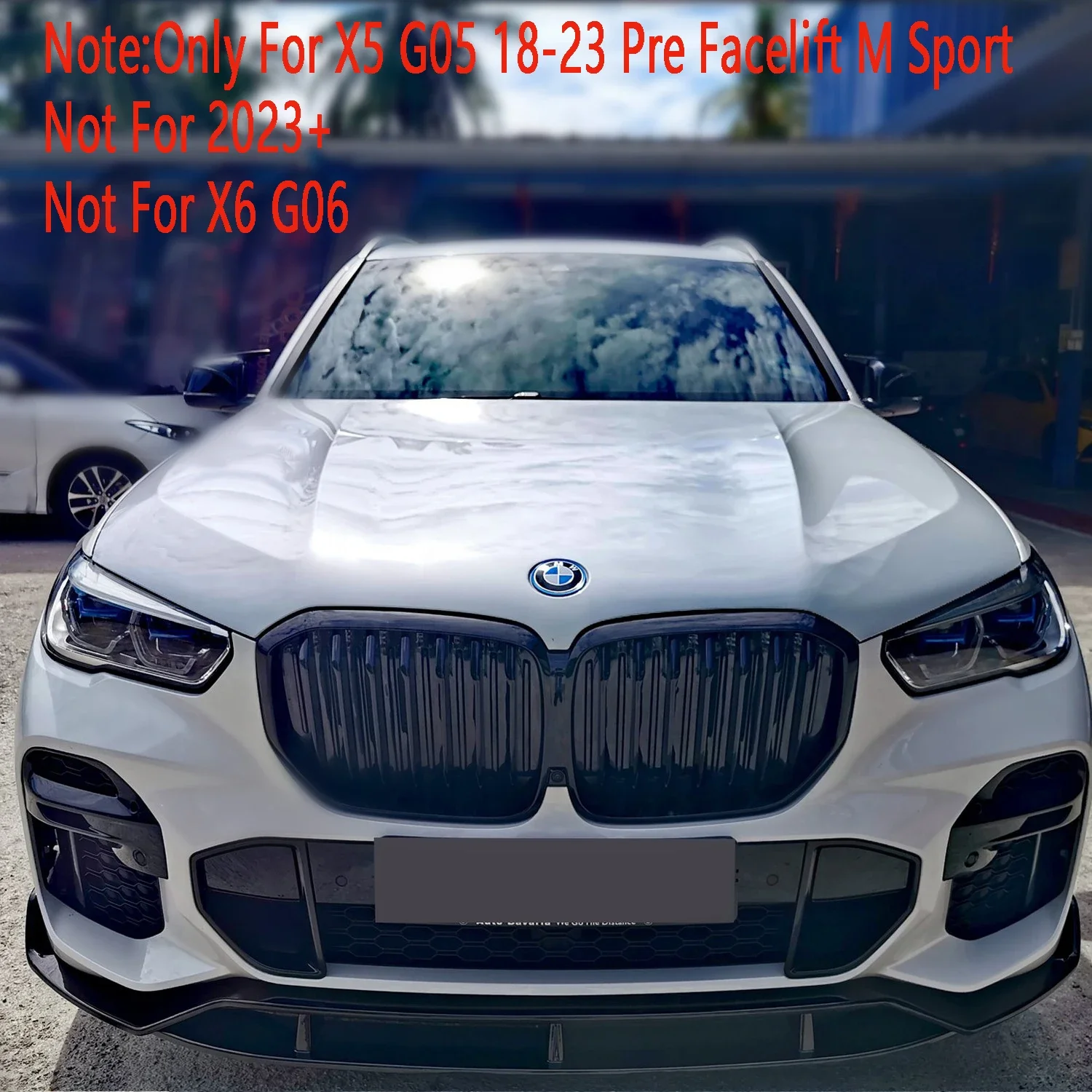4pcs Car Front Bumper Splitter Lip Spoiler Diffuser For Bmw X5 G05 40i 40d 45e M50i M50d M Sport 2018-2023 Pre-Lci Bodykits - Image 2