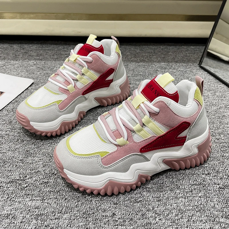 أحذية رياضية خفيفة الوزن للنساء ، نعل سميك ، زيادة ، مطابقة ، غير رسمية ، متعددة الاستخدامات ، أبي علوي عالي ، نوع جديد ، موضة ، خريف ، 2023