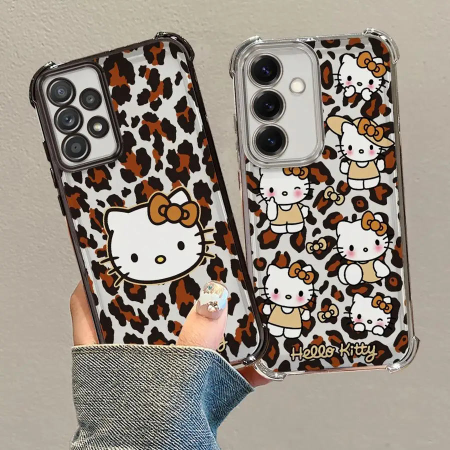 واضح غطاء حافظة لهاتف سامسونج جالاكسي A34 A35 A36 A13 A53 A56 5G A26 A24 A54 A15 A33 A14 A25 A55 A23 كارتون كيتي