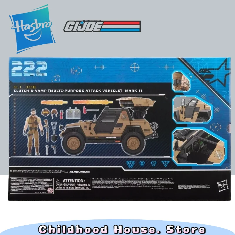 Hasbro G.I. Joe Classified Series #222 Clutch & VAMP Mark II Set, 6 Inch Articulated Figure Multi-Purpose Attack Vehicle Model