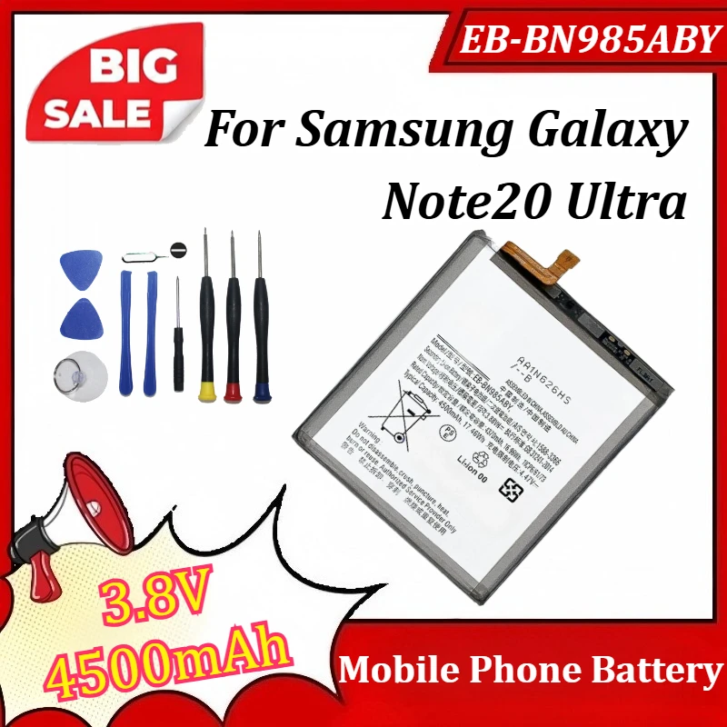 

New High Quality Mobile Phone Battery 3.8V 4500mAh EB-BN985ABY for Samsung Galaxy Note20 Ultra / Note 20 Ultra +Tools
