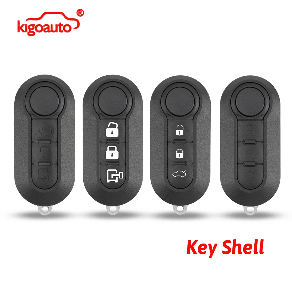 

kigoauto 3 Button SIP22 Blade Fiat Flip Key Shell for 500 500L Punto Ducato Stilo Panda Jumper Boxer RX2TRF198