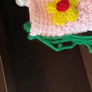

Fashion Handmade Hollowed-out Cotton Thread Woven Single-Shoulder Crossbody Knitted Bag Versatile Cute Phone Bag