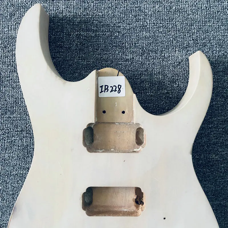 IB228 Active Electric Guitar Unfinished ST Guitar Body Custom Order with 2 Humbucker Pickups in Solid Wood for DIY Replace