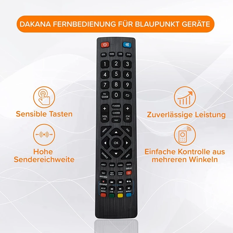 1 PCS Remote Control For Blaupunkt TV Remote Control Replacement Universal Accessories For Blaupunkt TV Pre-Configured And Ready