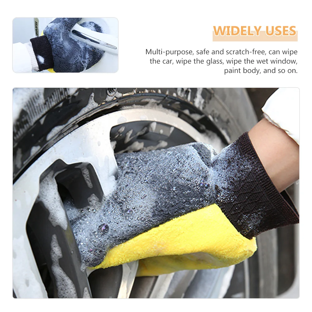 Car Wash Gloves Dusting Painters Mitt with Thumb Exterior Care Products Mitts for House Cleaning Shutters