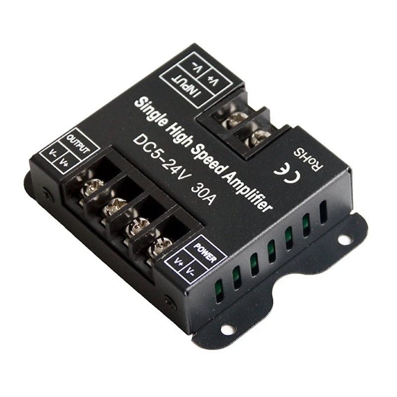 T21C LED Strip Amplifier 30A DC5V -24V Single High Speed Amplifier For Single Colour LED Strip Power Repeater Controller