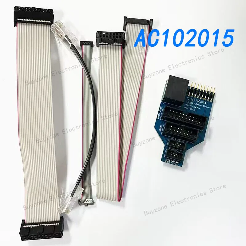 Ac102015 Adapterkaart, Mplab Icd 4/Pickit 4 Debugger Naar Microchip-Ice/Power Debugger/J-Link