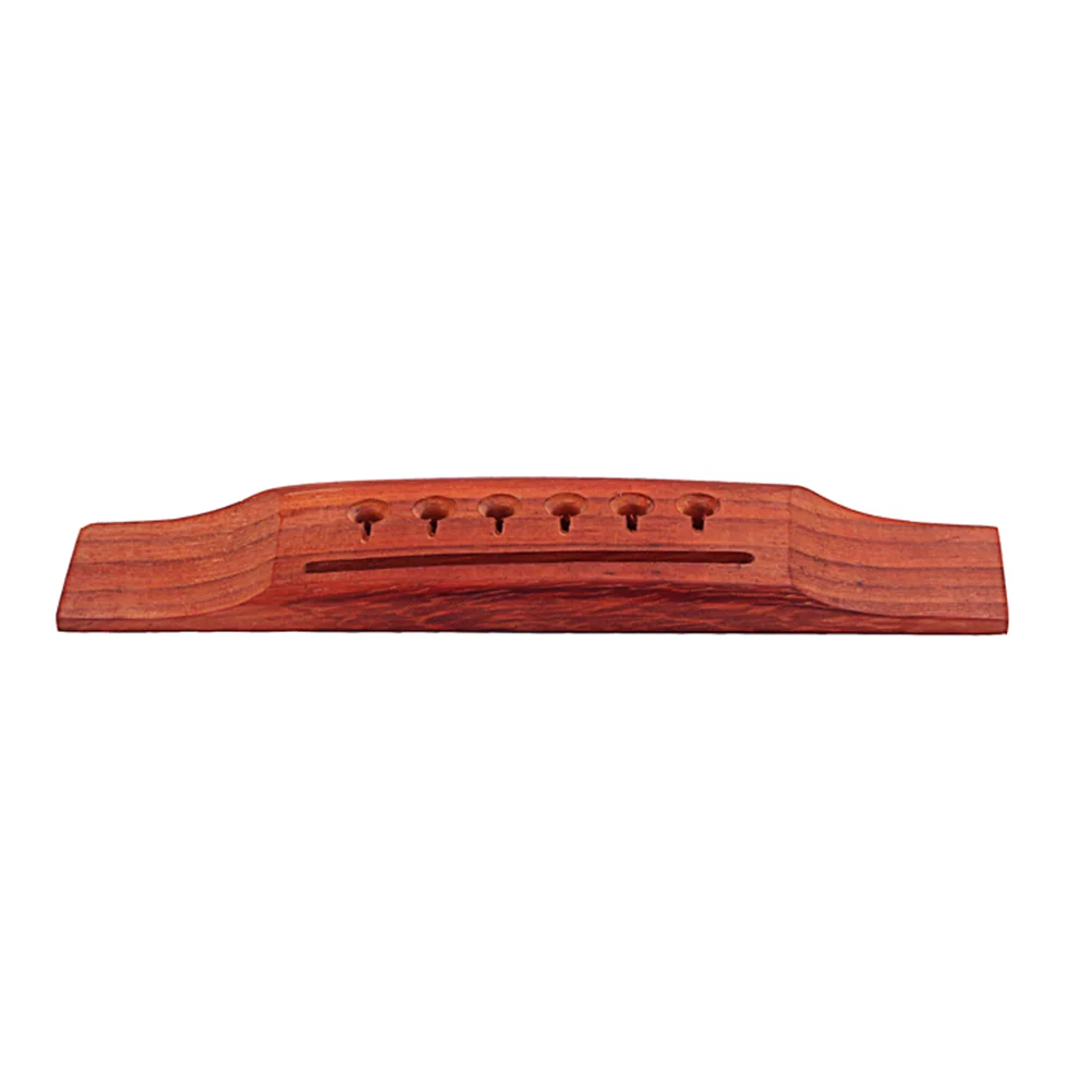 

6 Strings Redwood Saddle Thru Slotted Guitar Bridge for Folk Acoustic Bass Replacement Parts GQ297 acoustic guitar bridge