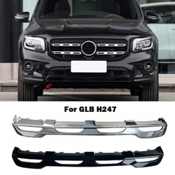 A2478855801 Front Bumper Lip Spoiler Diffuser Chrome Trim Chromium Styling For Mercedes Benz GLB X247 W247 250 4MATIC Edition