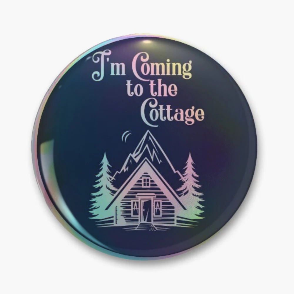 I'm Coming To The Cottage - Heated Rivalry Inspired Pin Holographic Star Heart Pin Brooches Laminated Button Fashion Accessory