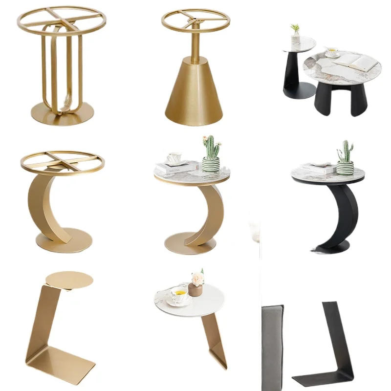 

Light luxury wrought iron table leg bracket table tripod hotel coffee table side leg shelf rock slab marble support household