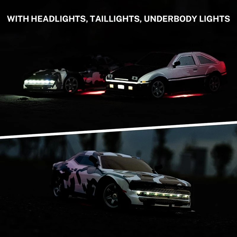 1:16 RC Drift Car 25KM/H 4WD High Speed RC Cars, With LED Lights, Extra Tires For Kids