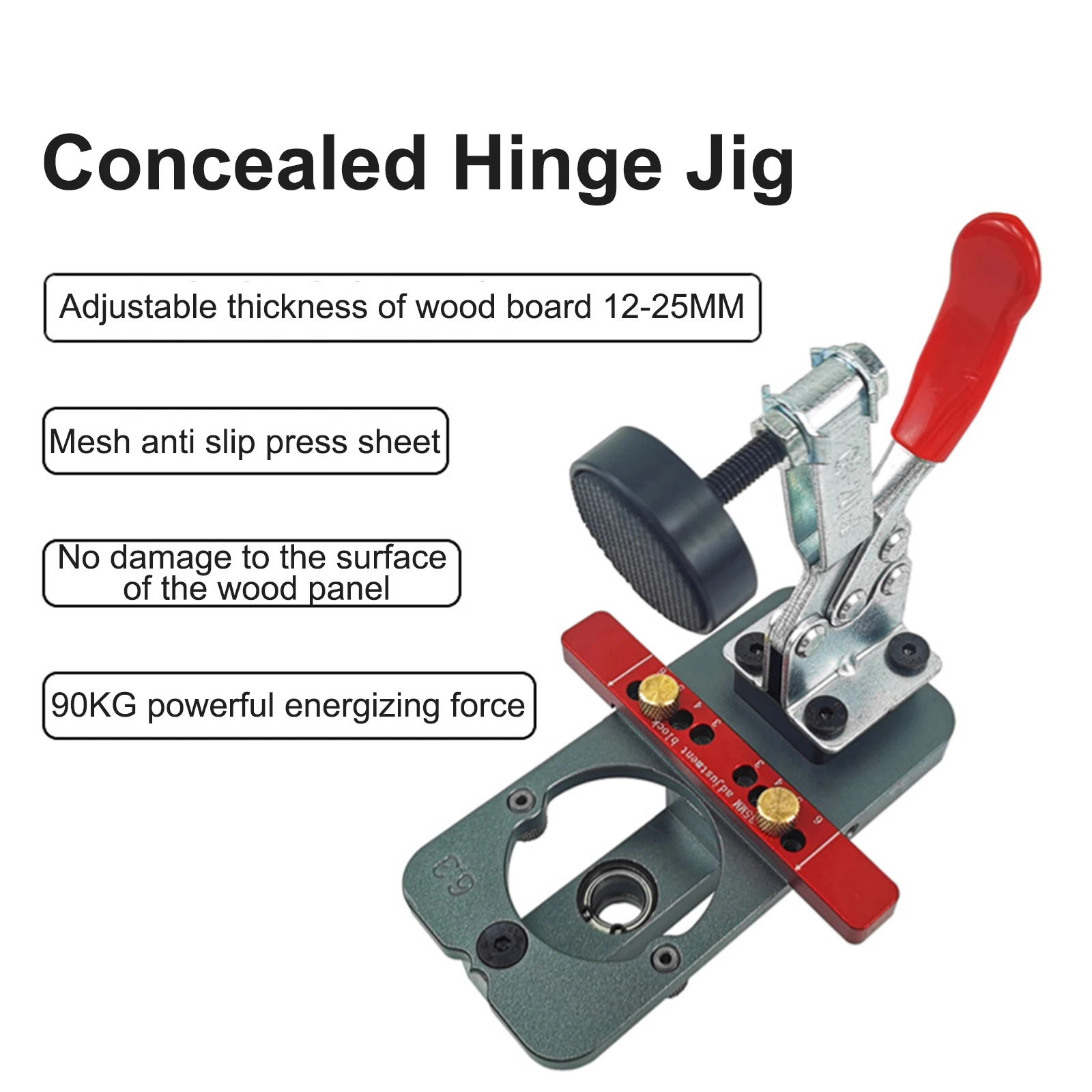 New 35mm Concealed Hinge Drilling Jig Hinge Hole Drilling Carpenter Woodworking Tool Hole Opener Locator