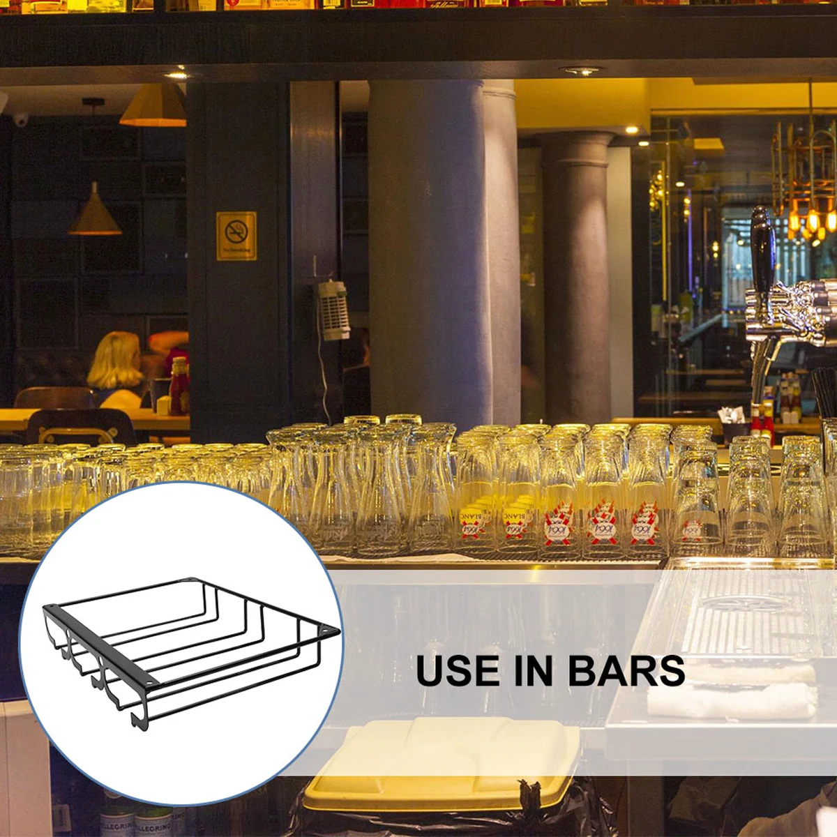 

1pc Glass Rack Storage Iron Holder Draining Multifunction Cup Black Drying Kitchen Hotel Restaurant Furnishings Lightweight