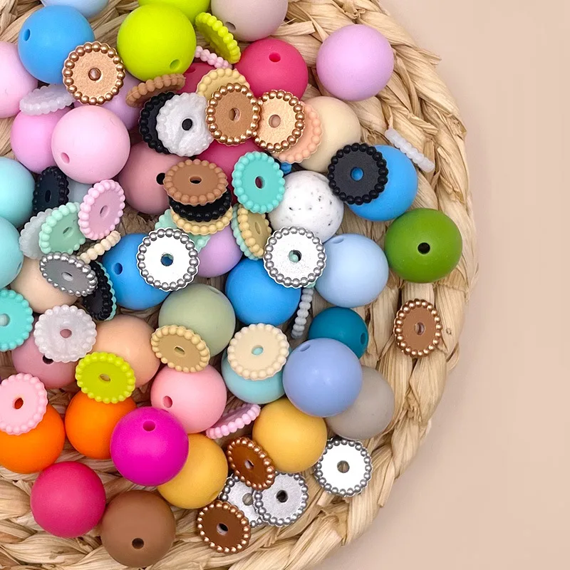 

100 шт., силиконовые бусины 25 мм, круглые силиконовые бусины для изготовления ювелирных изделий, ожерелья, сделай сам, зажимы для цепочки для соски, детские игрушки, аксессуары