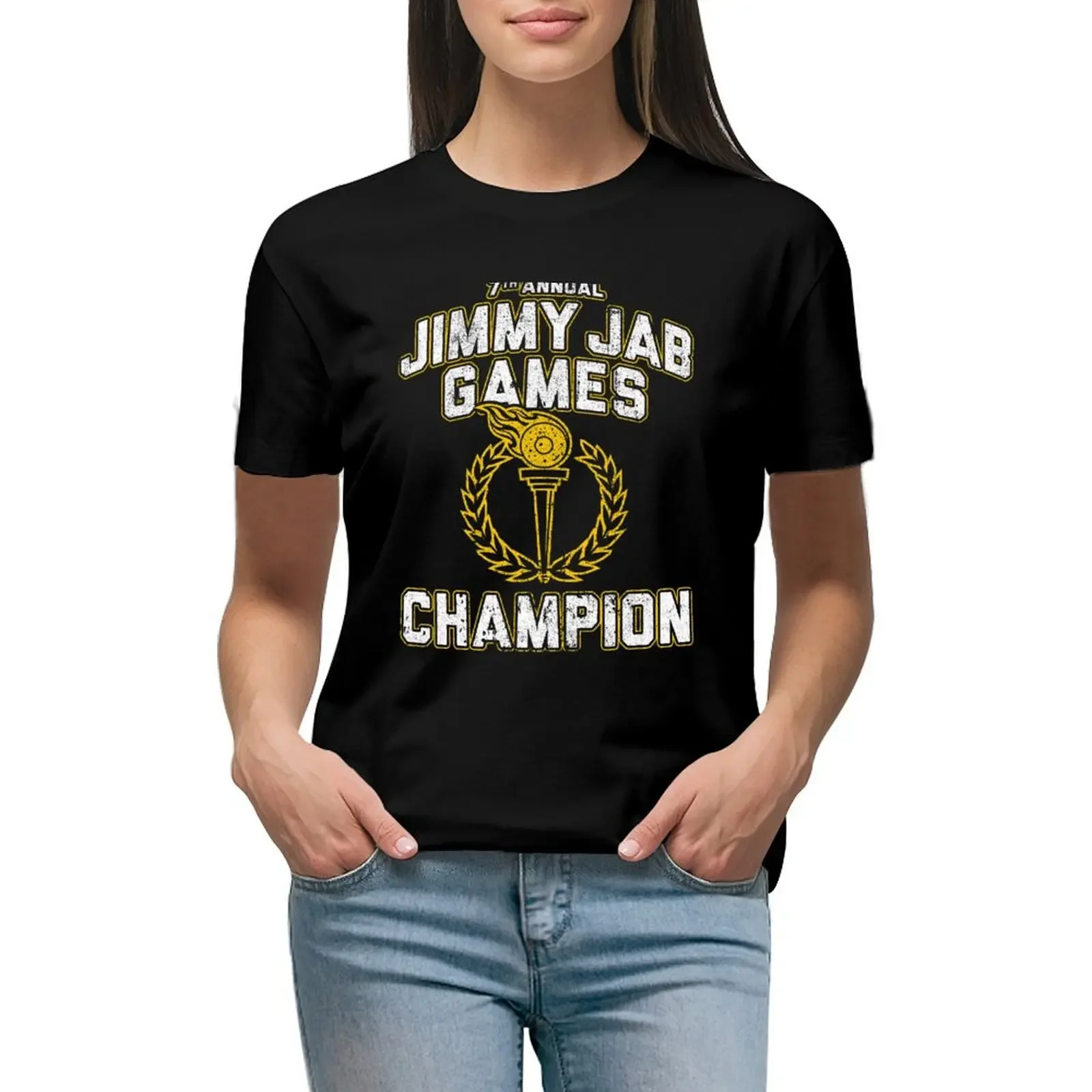 Jimmy Jab Games Champion T-Shirt funnys shirts graphic tees Short sleeve tee plus size tops tshirts for Women