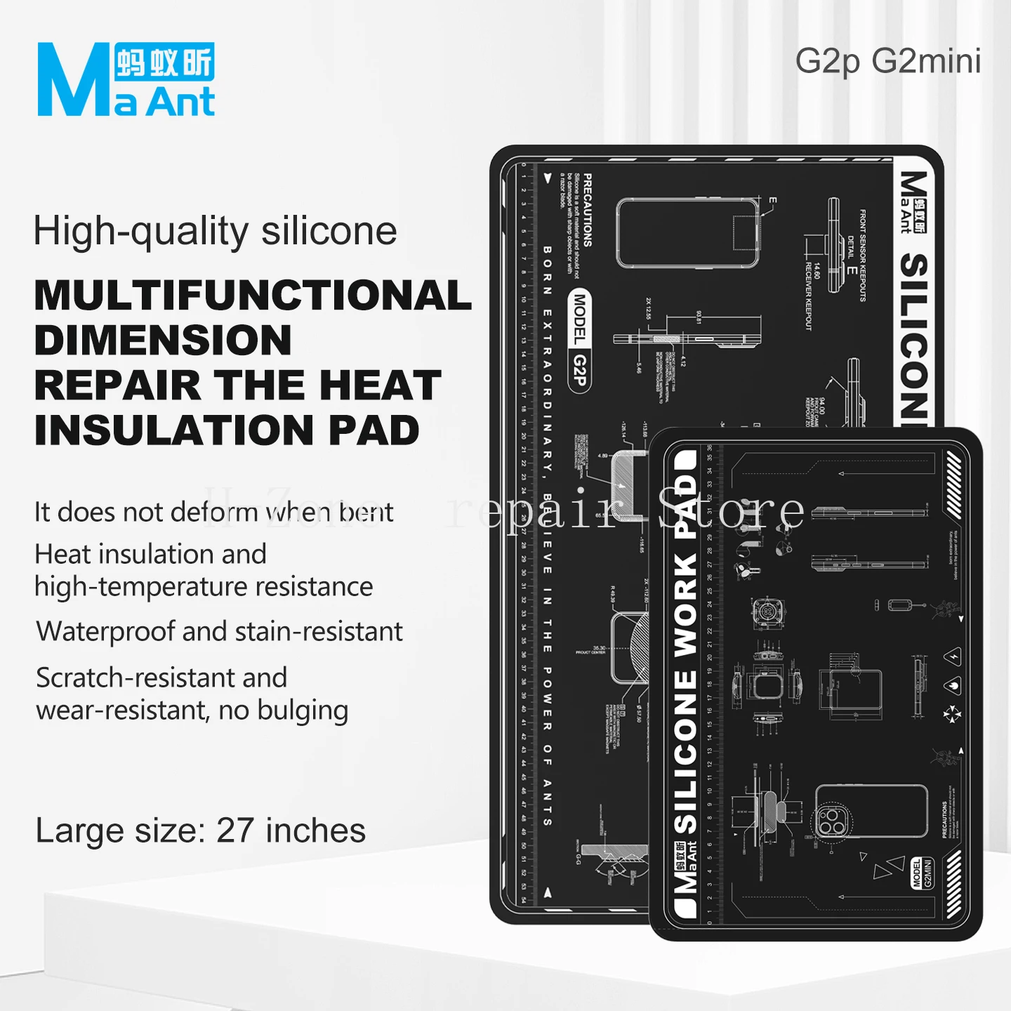 

MaAnt G2pro G2mini Multi-function Repair Working Mat for Mobile Phone Maintenance Soft Heat Insulation Motherboard Fixing Pad