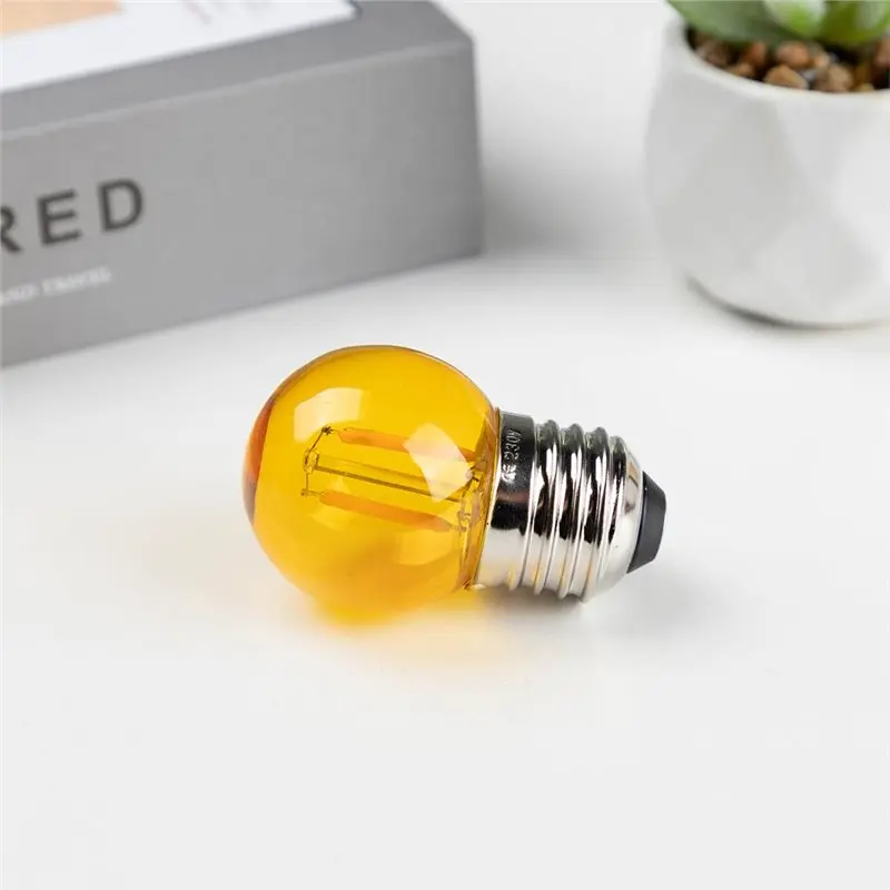 ABGH-LED Filament Bulbs 2000K Warm Yellow 15PCS Vintage G40 Light Bulbs 220V E27 Screws Base Sockets LED Globe Bulbs