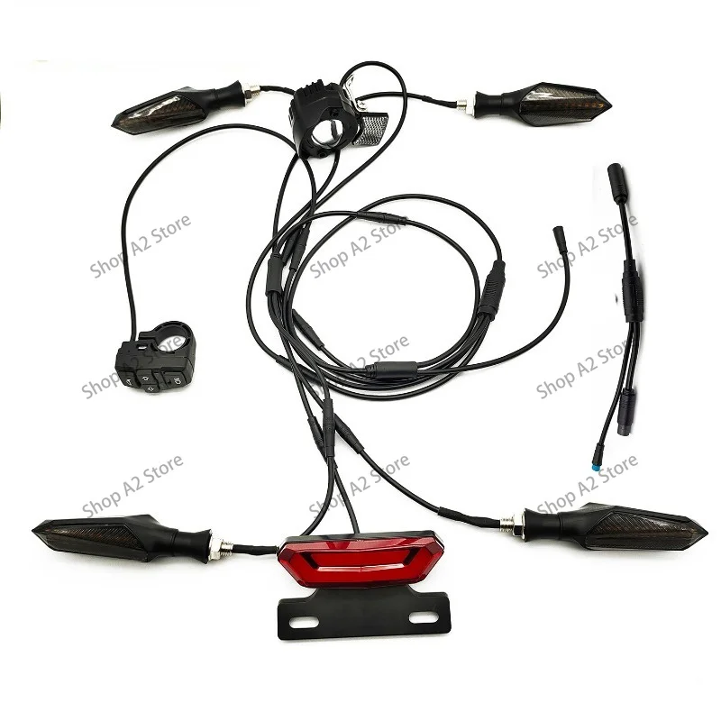 Набір покажчиків повороту для електричного велосипеда Ebike 24V 36V 48V Flow Flashing Waterproof Cable