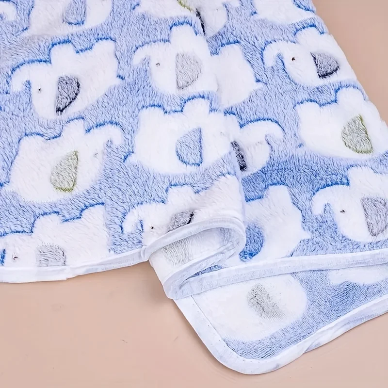 Soft and Cozy Cartoon Elephant Pet Blanket for Dogs and Cats Flannel Throw for Puppies and Kittens Universal Size Christmas Gift image 4