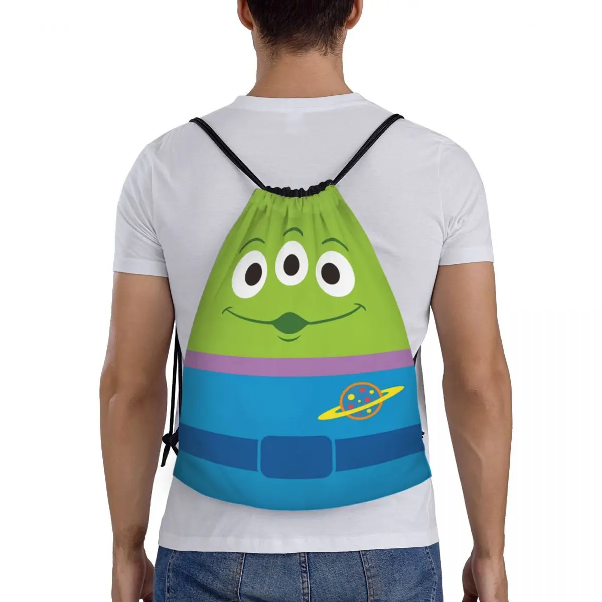 Custom Toy Story Alien zaino con coulisse donna uomo palestra Sport Sackpack borsa da allenamento portatile per cartoni animati