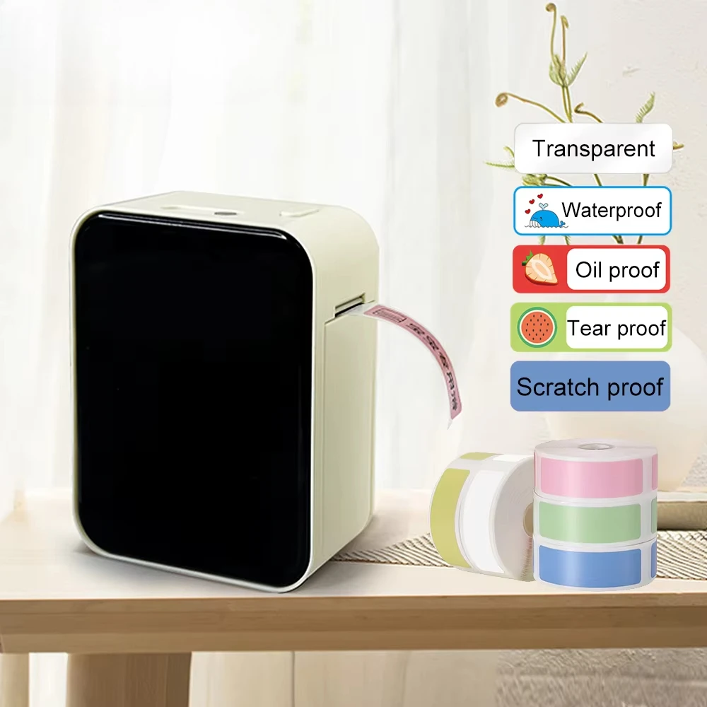 Picture 3: Portable Barcode Printer with Stock Thermal Paper Marklife P15 Mini Wireless Smart Color Ribbon Thermal Transfer Label Printer