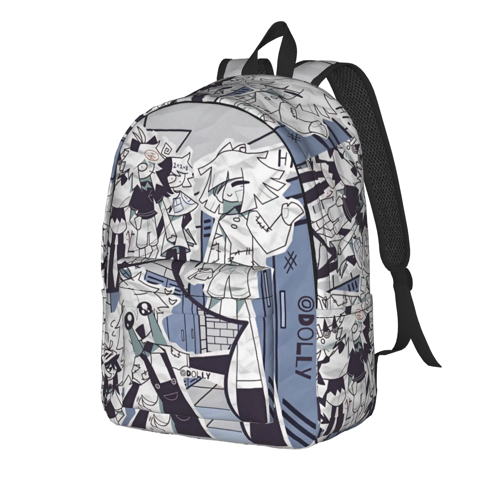 Fundamental Paper Education Anime Backpack Student Unisex  Big Backpacks Polyester Casual High School Bags Sport Design Rucksack
