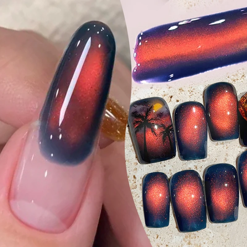 BORN PRETTY 10ml Blazing Sky Cat vernis Gel magnétique métal rubis rouge couleur cristal tremper UV vernis Semi Permanent pour Nail Art