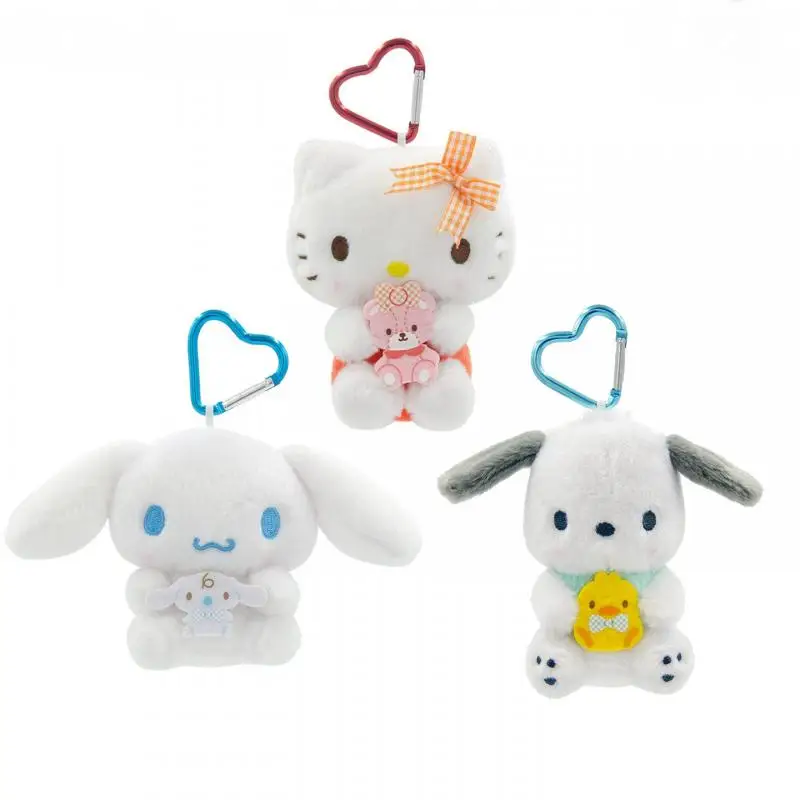 

Kawaii Sanrio Cinnamoroll Pochacco мультяшная плюшевая игрушка Hello Kitty рюкзак брелок мягкая кукла для девочек креативный подарок на день рождения