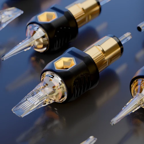 OZER 20 unids/lote agujas de cartucho de tatuaje delineador redondo aguja de tatuaje de seguridad esterilizada desechable para máquinas de tatuaje empuñaduras de tatuaje