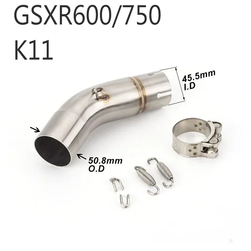 

Motorcycle Exhaust Muffler Middle Link Pipe Tube For Suzuki GSXR 600 750 GSXR600 GSXR750 K6 K7 K8 GSR750 GSXR1000 K5 2016 L11