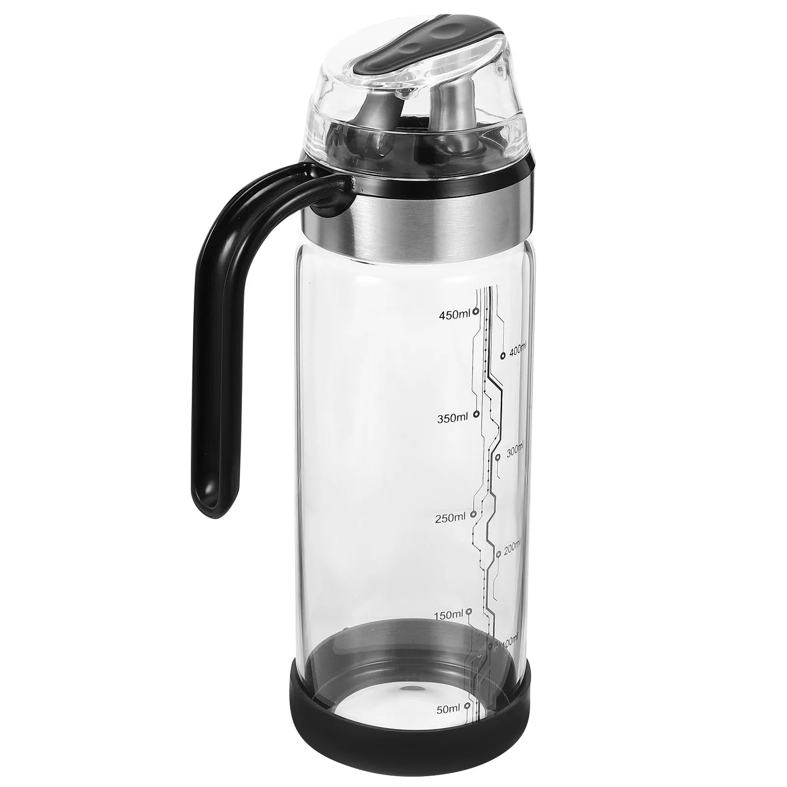 1Pcs Leak Proof Oil Container Automatic Opening Closing Kitchen Oil Dispenser Glass Storage Bottle Home Restaurant Use