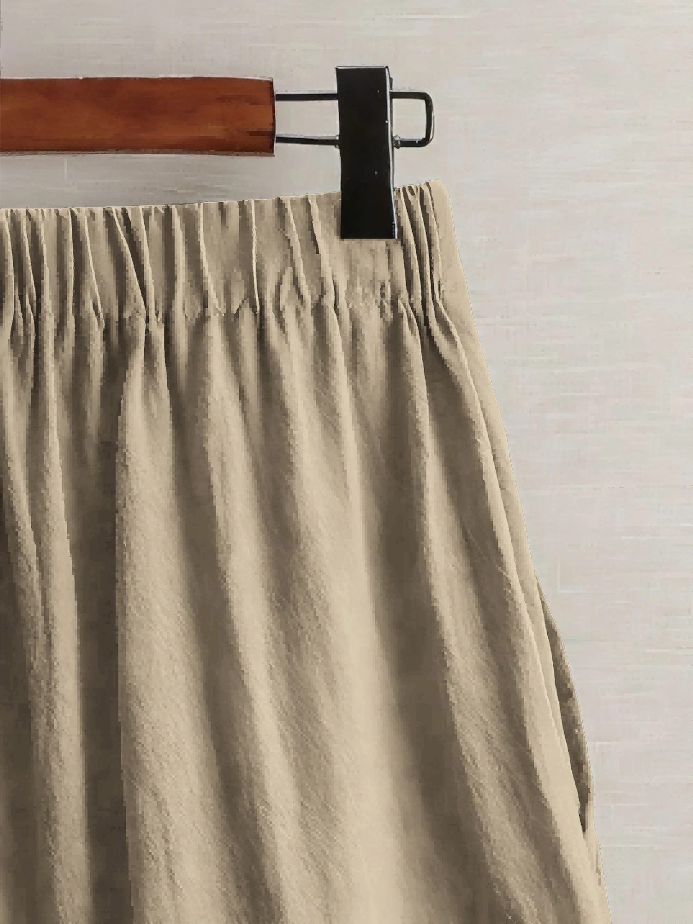 Sommerliche, leichte Damenhose mit fünf Taschen, weite, bequeme, gerade geschnittene Damenhose mit hoher Taille, modische Sport- und Freizeithose für den Außenbereich. – Detail 32