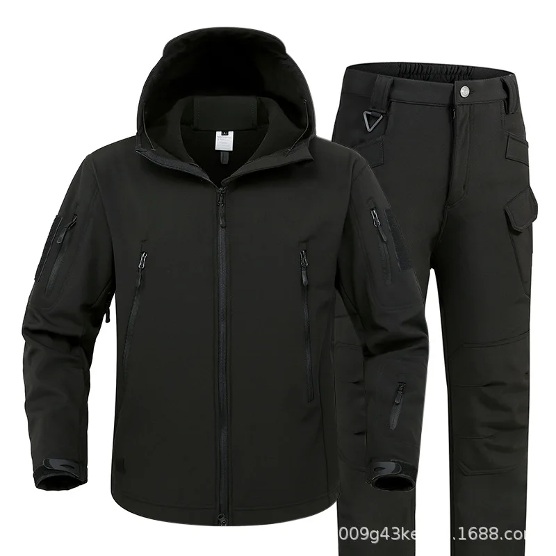 Új uniforms men's Felsőruha kültéri Álcázás wear-resistant Kezeslábas Harcászati softshell kabát majd nadrágot Együttérző polár ruhák