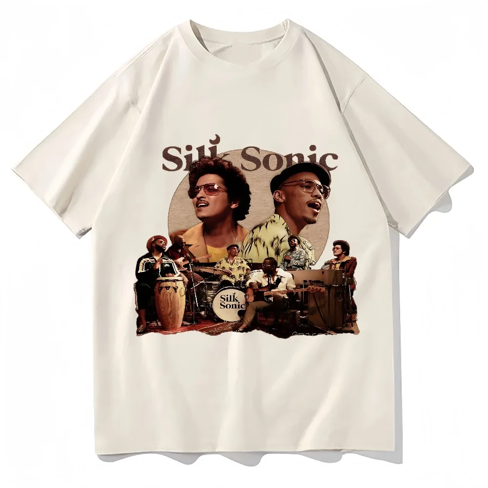 Men Women Clothes Bruno Mars Tour Album Funk Singer Music Shirt Merch Cotton T-shirt Tops Humor Tee Shirt Summer Short Sleeve