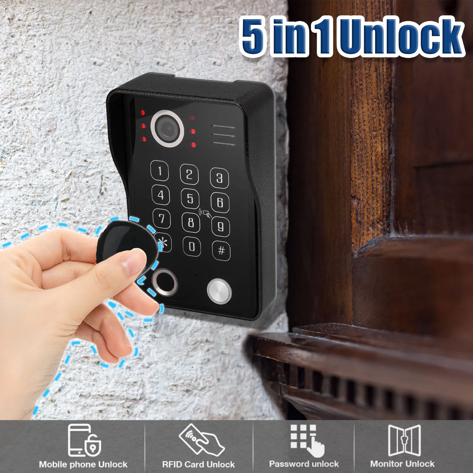 Tuya الذكية فيديو إنترفون مع كاميرا 4CH 15.6 بوصة تعمل باللمس IDVR 1080P فيديو Ddoorbell الاتصال الداخلي للشقة