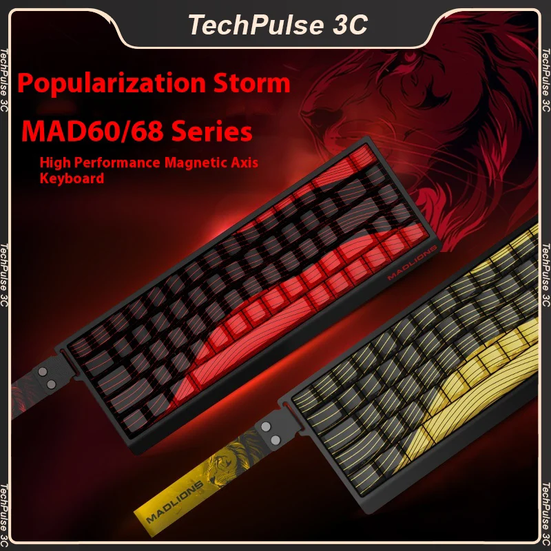 Fgg الأصلي Madlions Mad60 Mad68 لوحة المفاتيح مخصصة E-Sport المغناطيسي التبديل للألعاب 0.04rt 8k معدل الاستطلاع 0.125 مللي ثانية الكمون