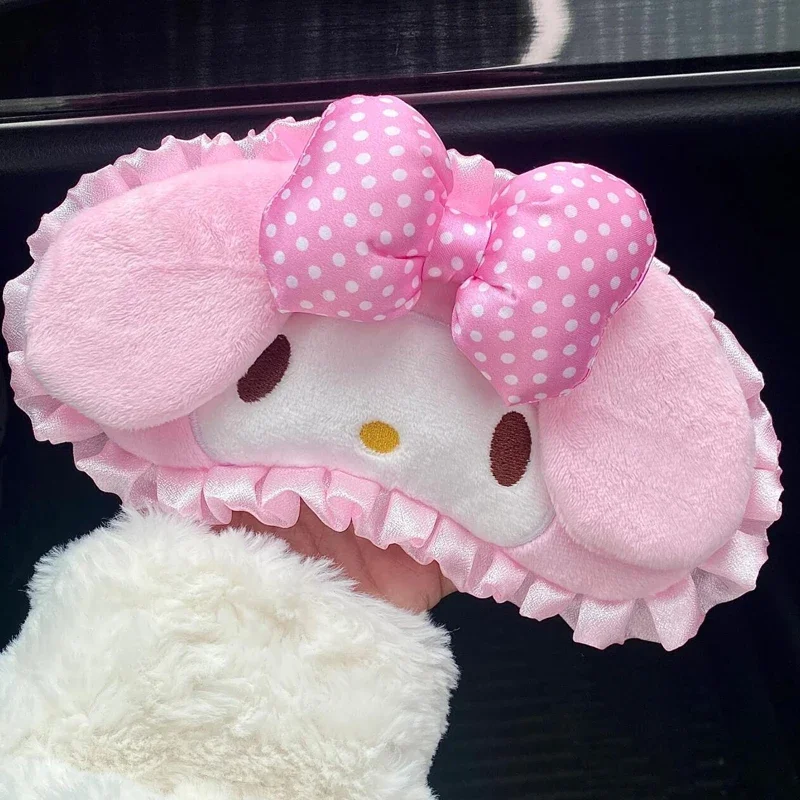 لطيف سانريو الكرتون مرحبا كيتي قناع عين أنيمي الطرفية أفخم بلدي ميلودي وسادة عين اليابانية Kawaii الفتيات النوم قناع عين الهدايا
