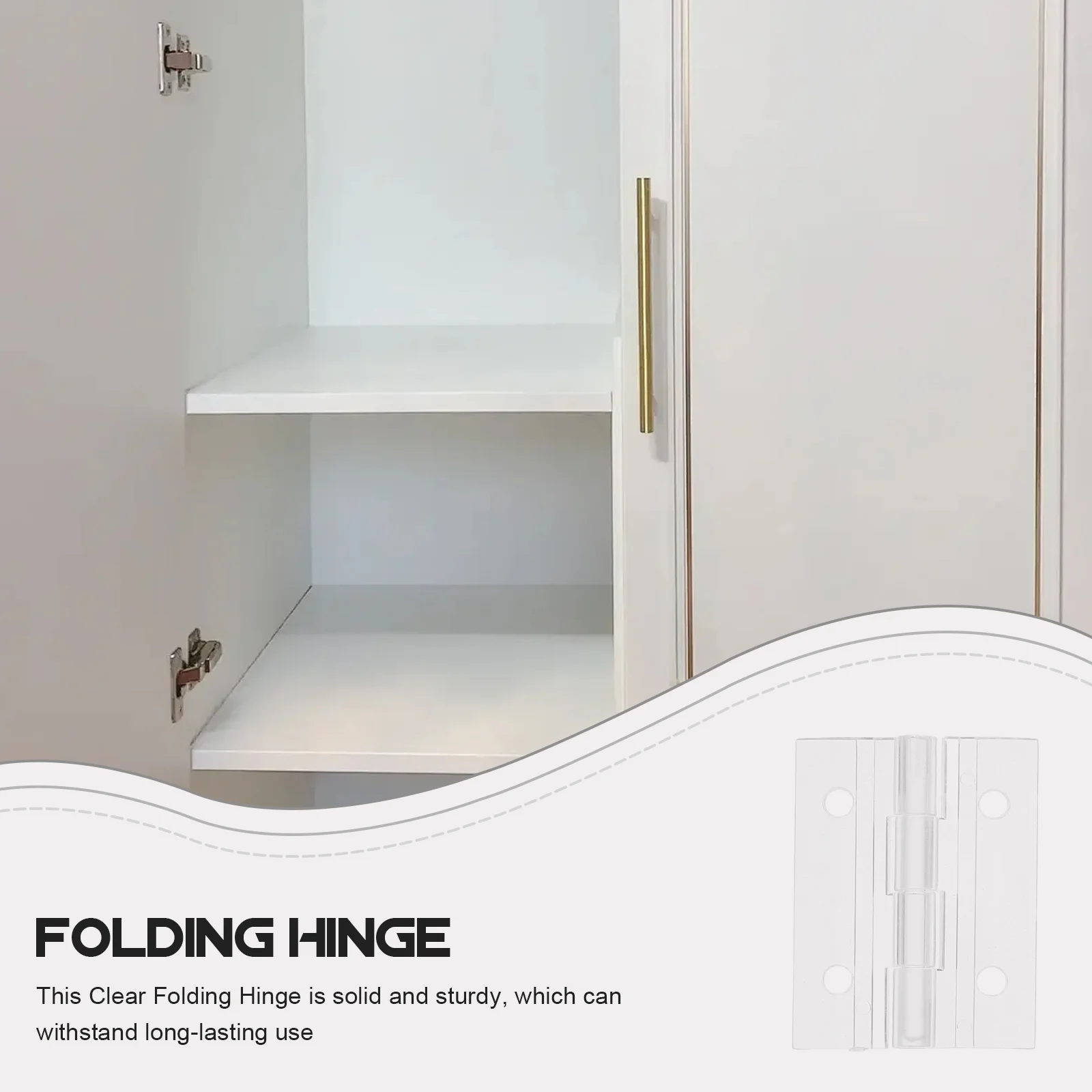 

2Sets Clear Acrylic Folding Hinges Sturdy Decorative Mini Hinges for Jewelry Box Wooden Case Repair Piano Hinge