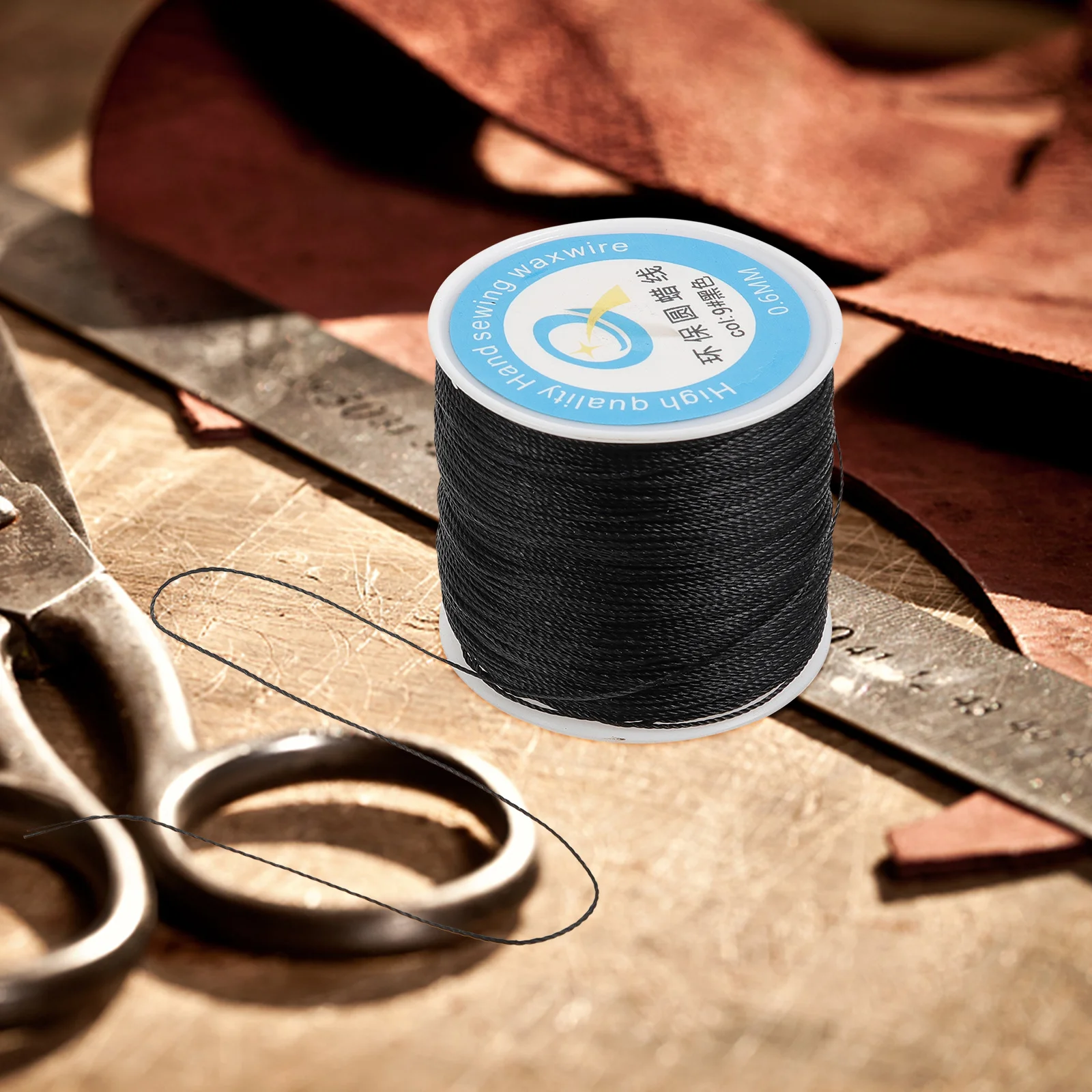 

2pcs Round Wax Thread Polyester Embroidery Threads for Sewing Tailors Hand Waxed Cord Projects Repair Shoes Craft DIY