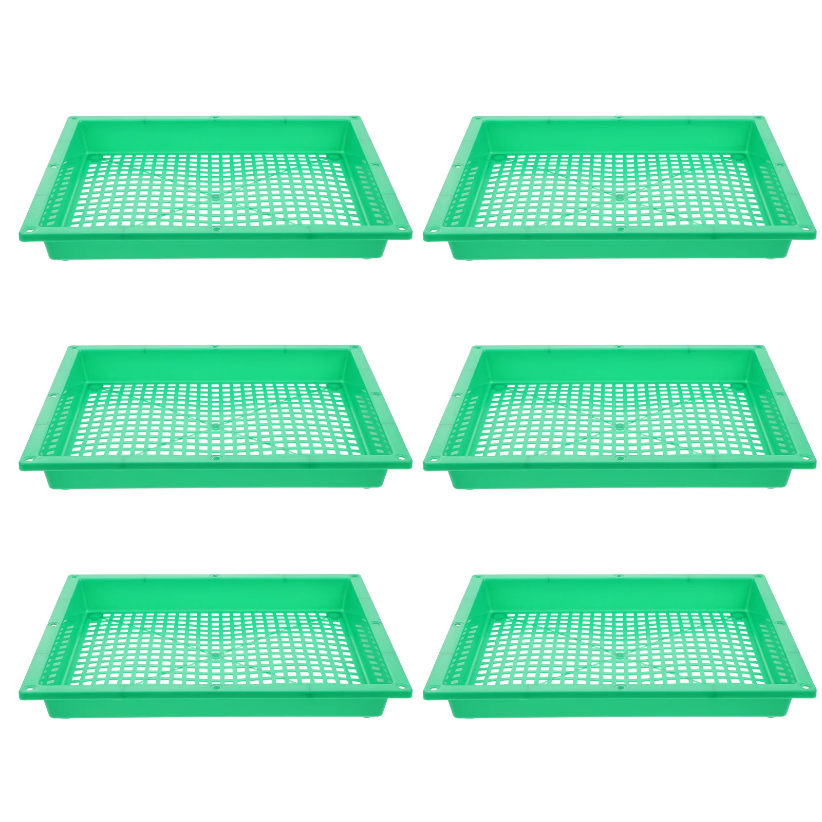 

6pcs Seedling Tray Durable Plastic Plant Growing Starter Containers Germination Greenhouse Garden Planter Sowing Plants Warmth